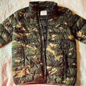 Boys Old Navy puffer Camo Jacket XL